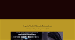 Desktop Screenshot of hopeinchrist.com