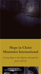 Mobile Screenshot of hopeinchrist.com
